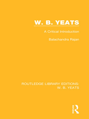 cover image of W. B. Yeats